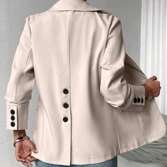 Women's Solid Color Simple Daily Long Sleeve Suit Jacket